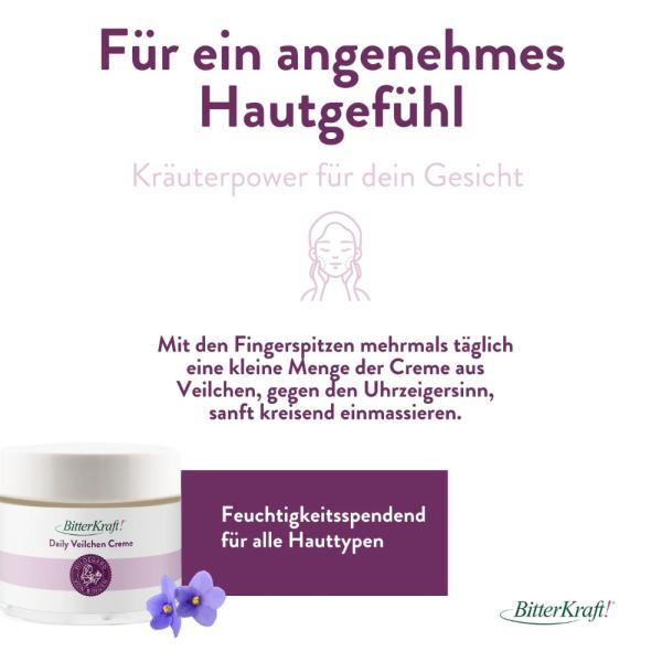 Veilchen Creme für Gesicht und Dekolleté - Hildegard